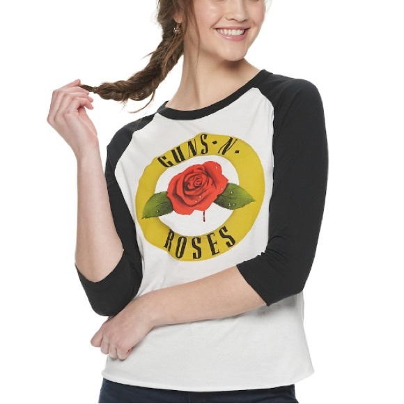 Guns n Roses Raglan Tee - Picture 1 of 3